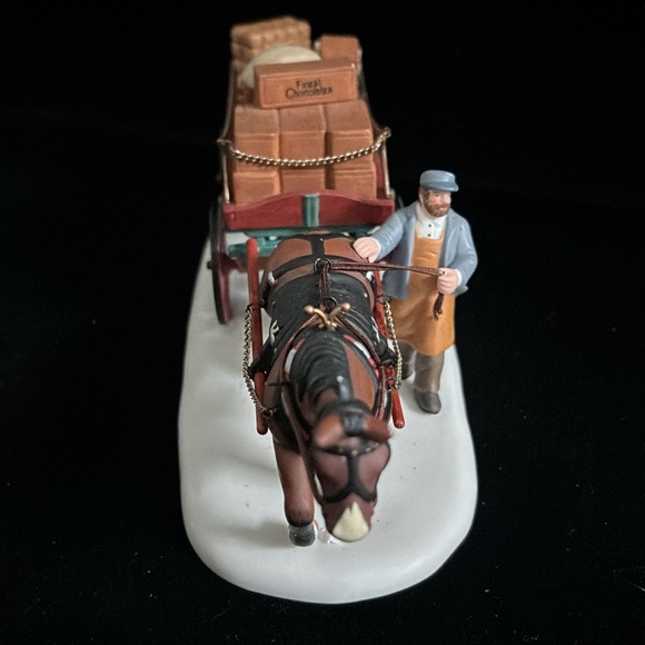 Department 56 Dickens Village Gourmet Chocolate Delivery Wagon - Picture 4 of 8
